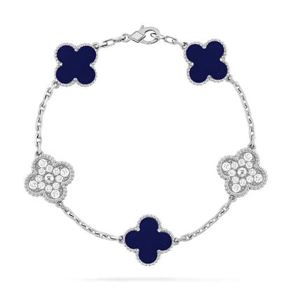 [⭐Shinejoy]CLOVER 5 MOTIF LAPIS LAZULI BRACELET COLLECTION