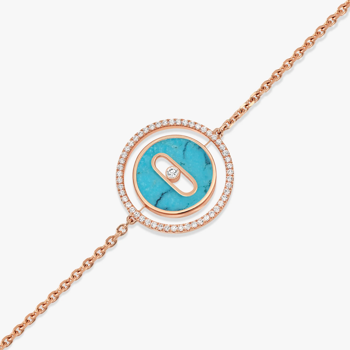 [⭐Shinejoy]Demo MOVE TURQUOISE PINK GOLD DIAMOND BRACELET