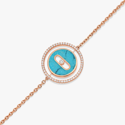 [⭐Shinejoy]Demo MOVE TURQUOISE PINK GOLD DIAMOND BRACELET