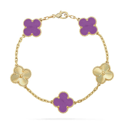 [⭐Shinejoy] CLOVER 5 MOTIF VIOLET BRACELET COLLECTION