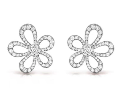 [⭐Shinejoy]FLOWERLACE EARRINGS FULL DIAMONDS