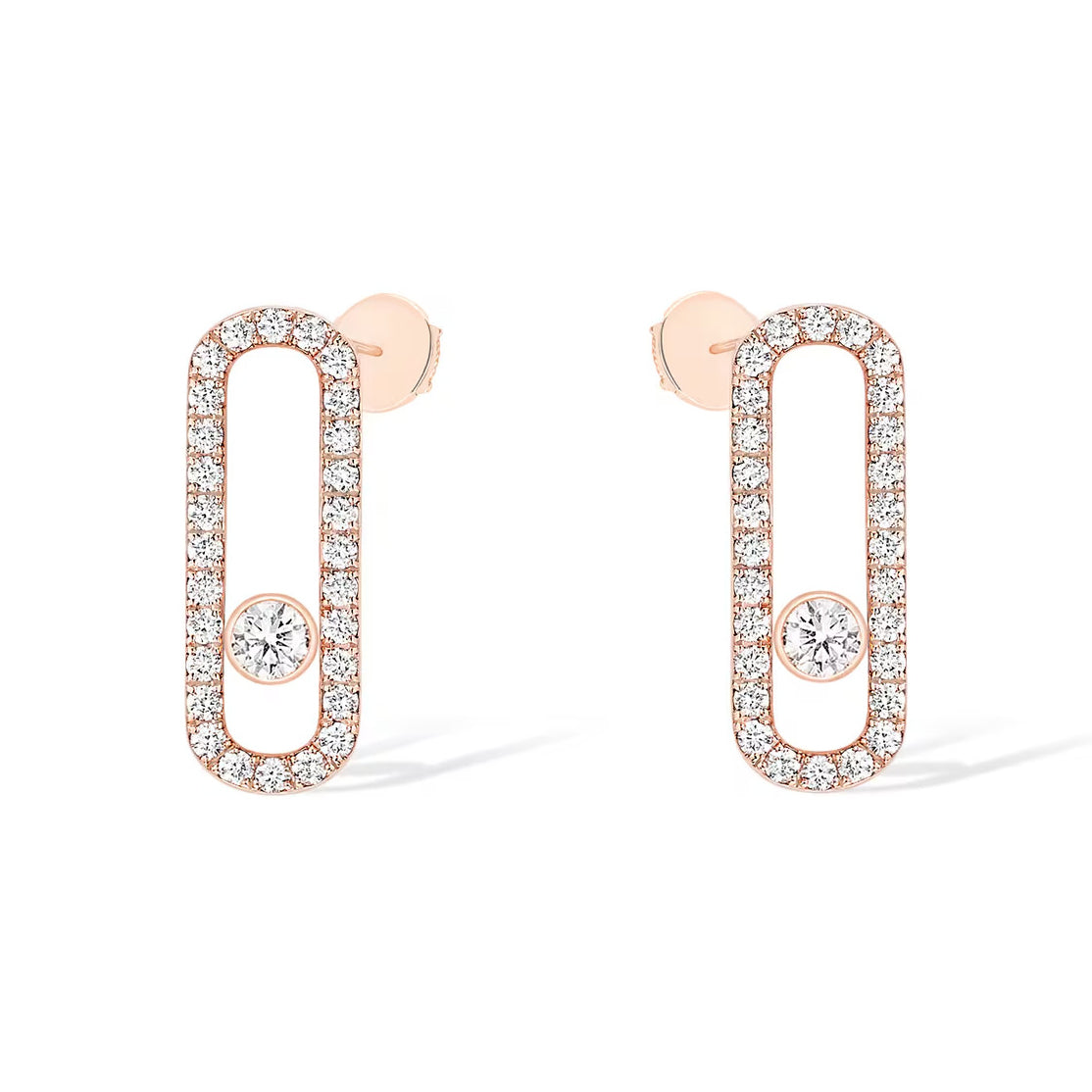 [⭐Shinejoy]MOVE UNO STUD DIAMOND PAVED EARRINGS
