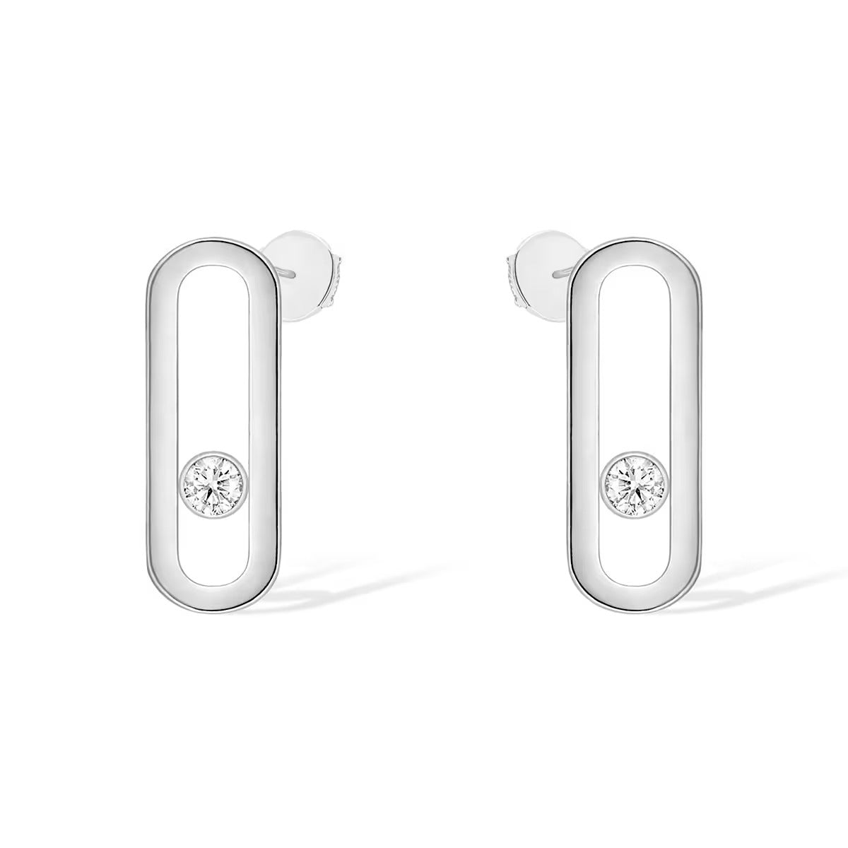 [⭐Shinejoy]MOVE UNO SMALL 1 DIAMOND EARRINGS