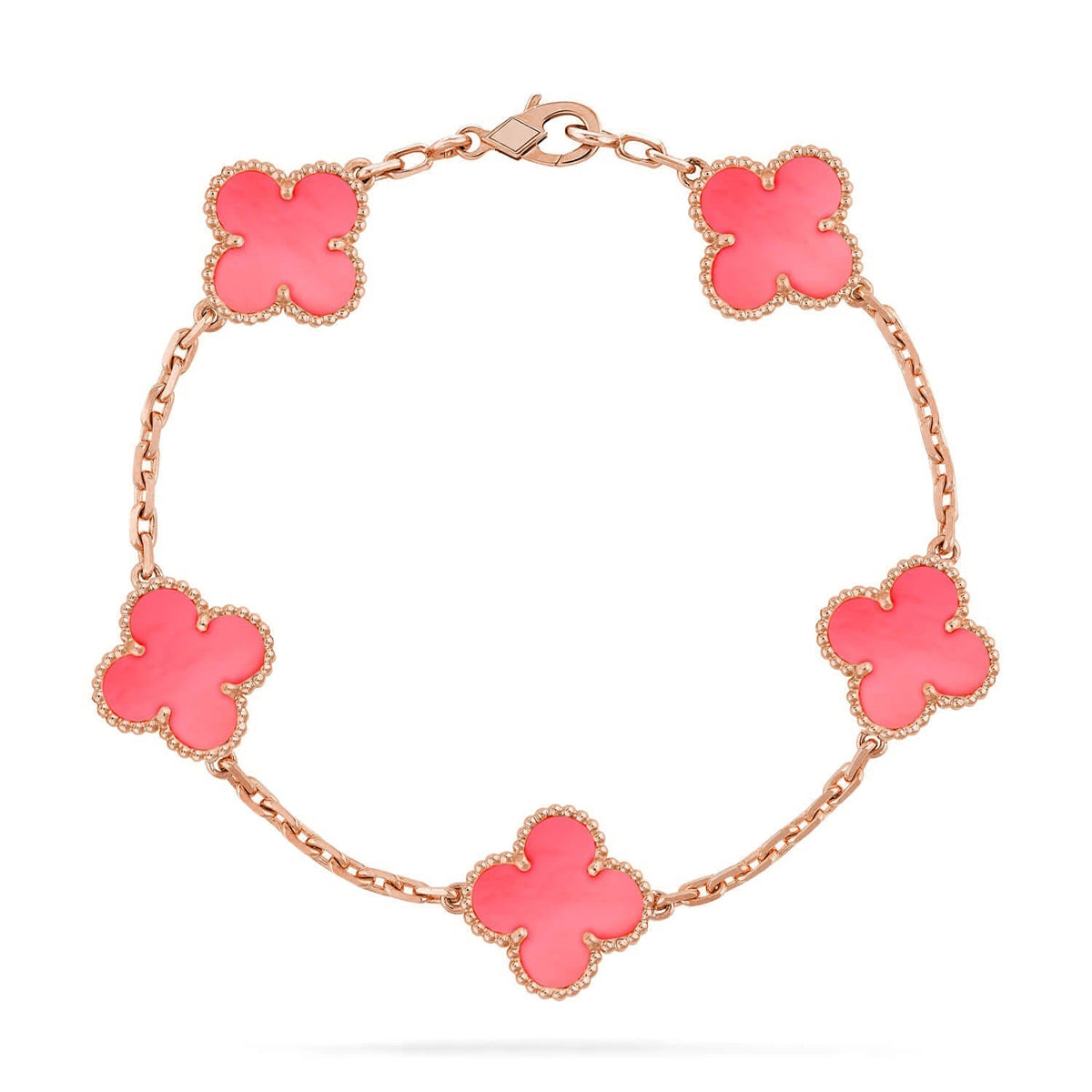 [⭐Shinejoy] CLOVER 5 MOTIFS  PINK MOP BRACELET COLLECTION