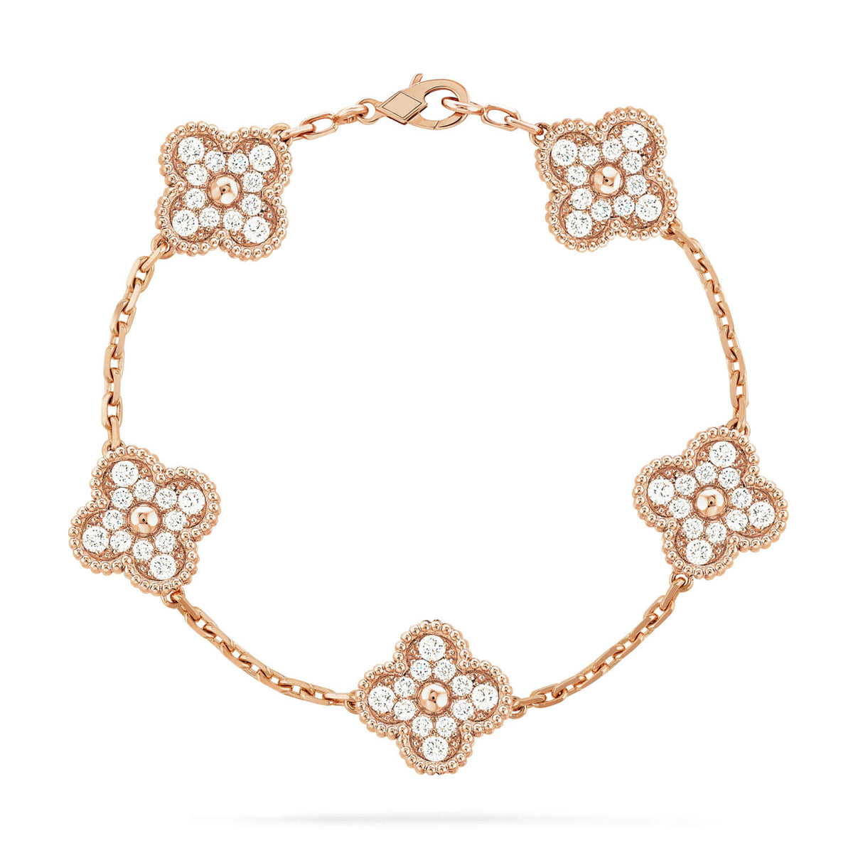 [⭐Shinejoy] CLOVER 5 MOTIF FULL DIAMOND BRACELET COLLECTION