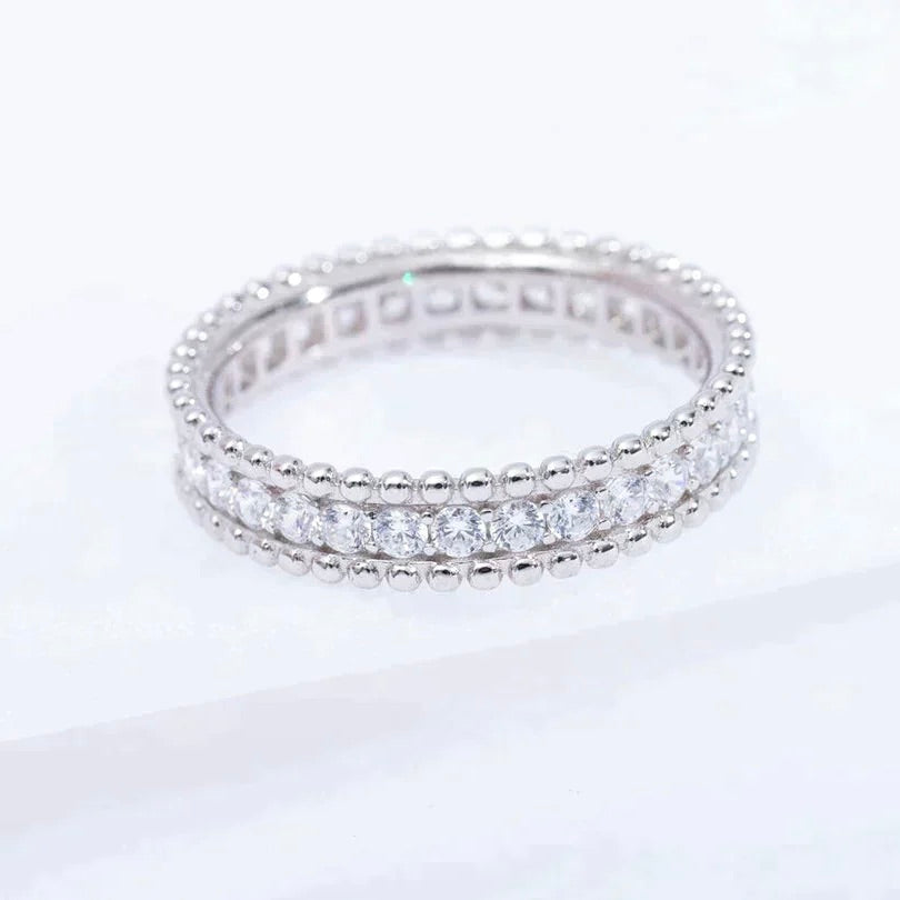 [⭐Shinejoy]PERLEE DIAMOND SILVER RING