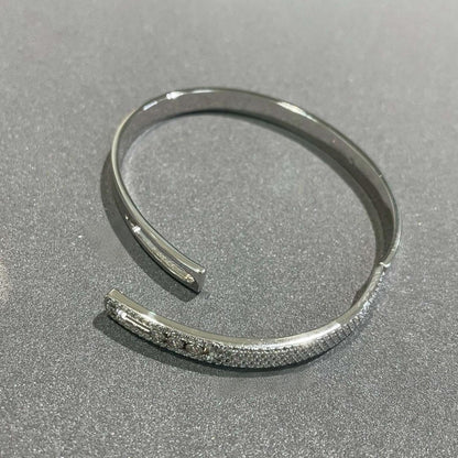 [⭐Shinejoy]Move Noa Rose Gold Pavé Diamond Bangle Bracelet