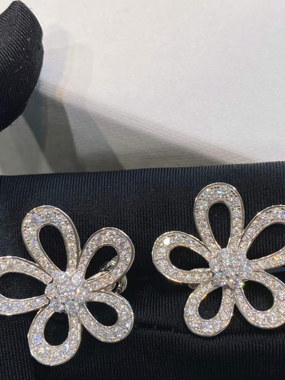 [⭐Shinejoy]FLOWERLACE EARRINGS FULL DIAMONDS