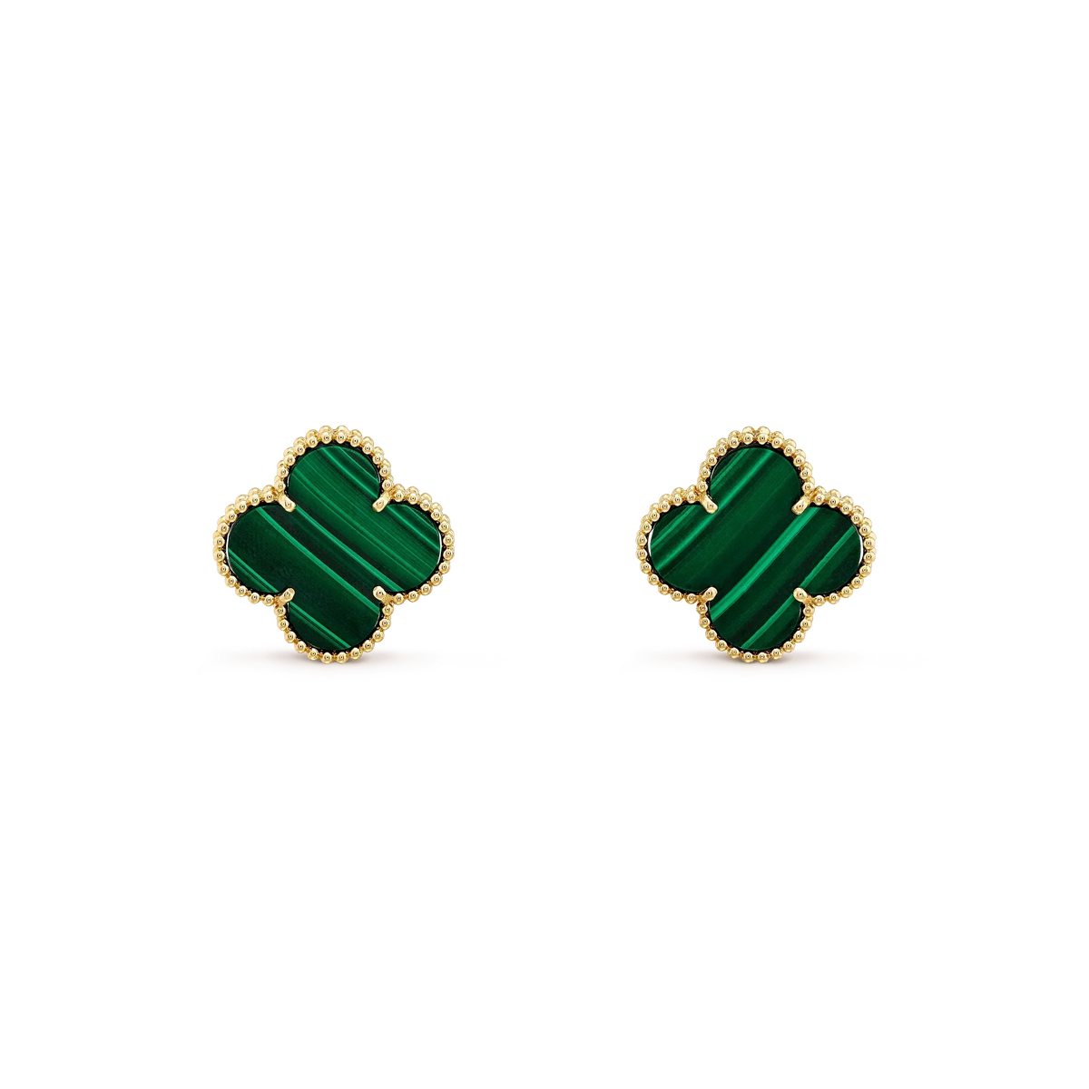 [⭐Shinejoy]CLOVER MINI 9.5MM MALACHITE  EARRINGS