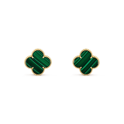 [⭐Shinejoy]CLOVER MINI 9.5MM MALACHITE  EARRINGS