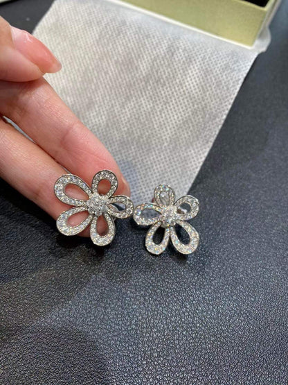 [⭐Shinejoy]FLOWERLACE EARRINGS FULL DIAMONDS