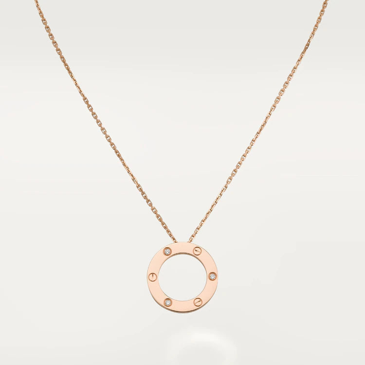 [⭐Shinejoy]LOVE NECKLACE 16MM 3 DIAMONDS