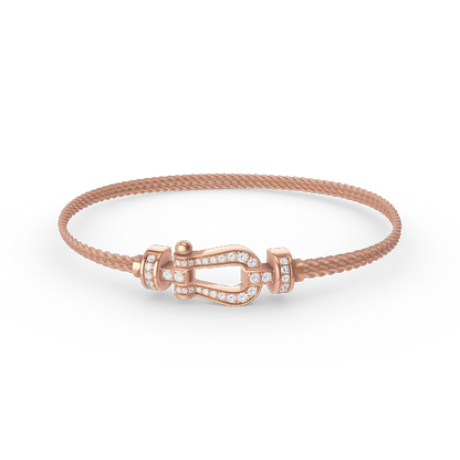 [⭐Shinejoy]FORCE SMALL HORSESHOE  DIAMOND CHAIN ROPE BRACELET