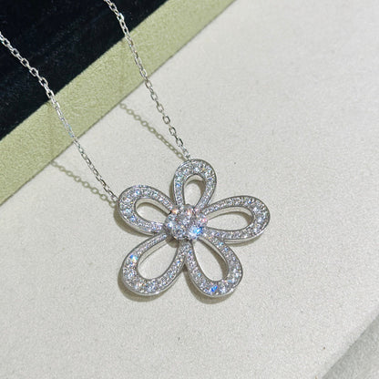 [⭐Shinejoy]FLOWERLACE NECKLACE FULL DIAMONDS