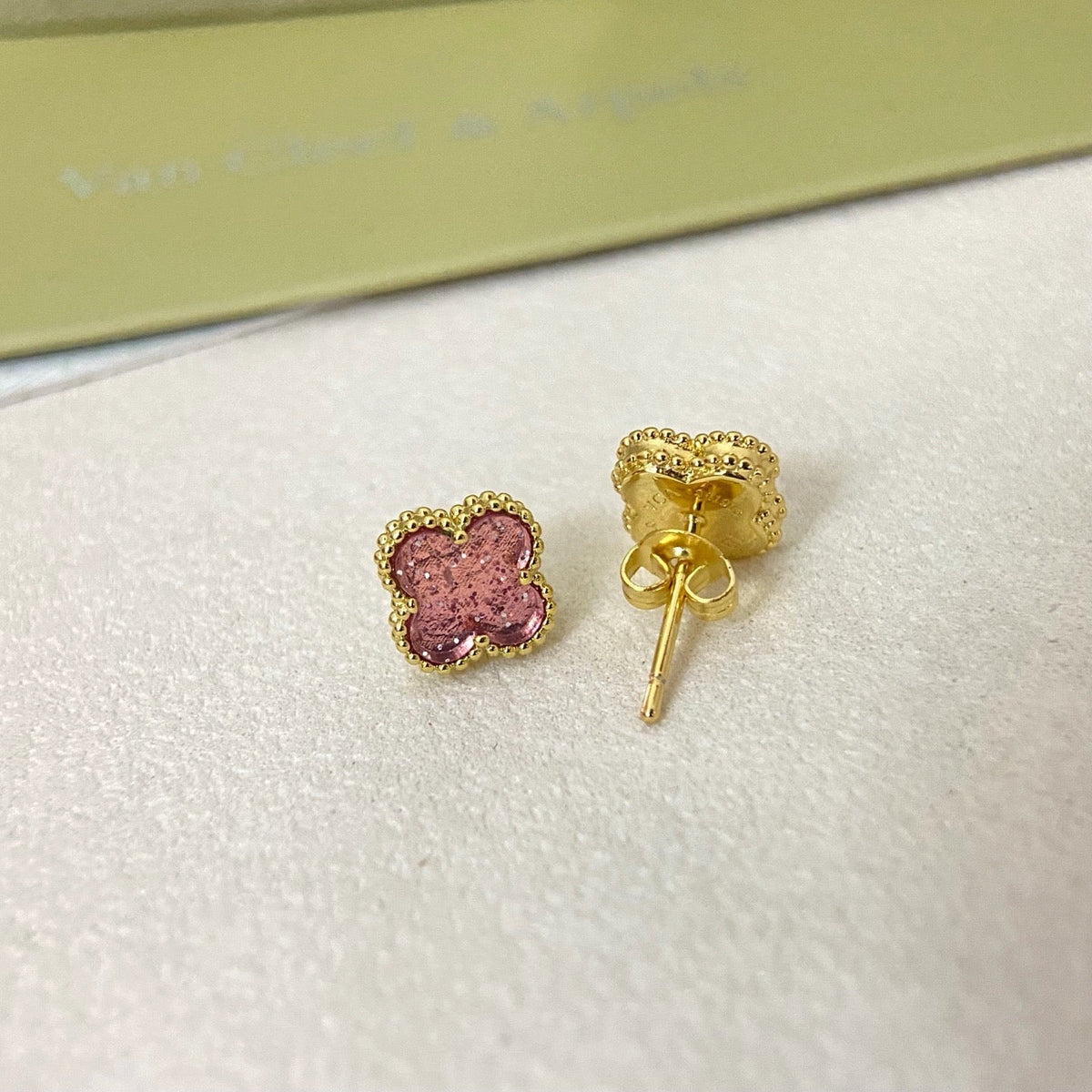 [⭐Shinejoy]2026 NEW MINI CLOVER 1 MOTIF  BUBBLE PINK ENAMEL