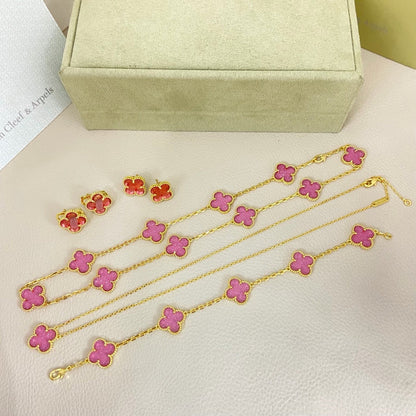 [⭐Shinejoy]CLOVER 10 MOTIFS  NEW BUBBLE PINK ENAMEL