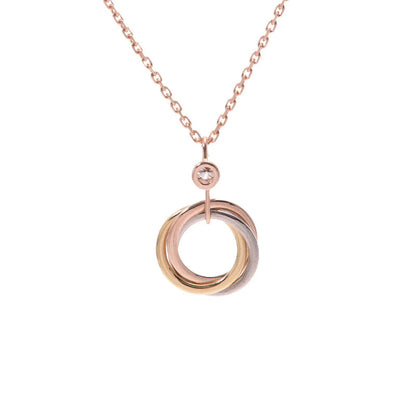 [⭐Shinejoy]TRINITY SILVER GOLD PINK GOLD NECKLACE