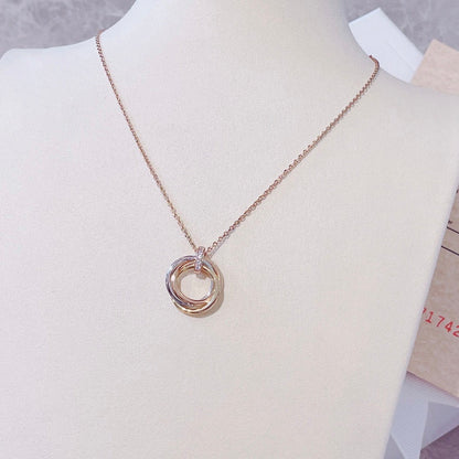 [⭐Shinejoy]TRINITY NECKLACE GOLD  DIAMONDS