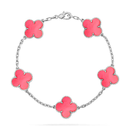 [⭐Shinejoy] CLOVER 5 MOTIFS  PINK MOP BRACELET COLLECTION
