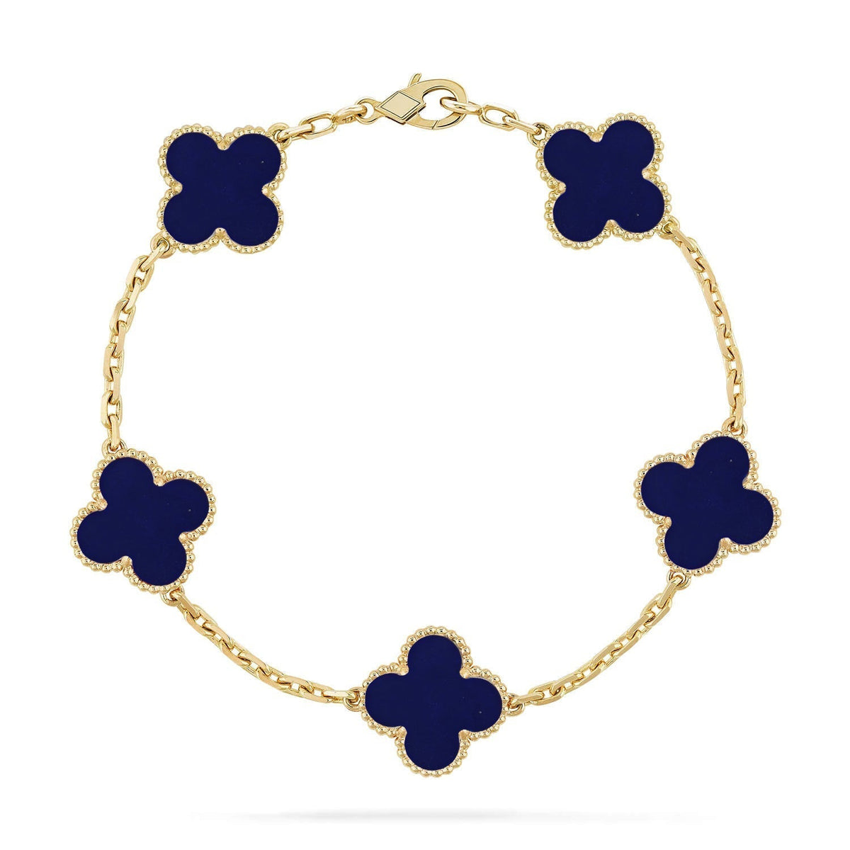 [⭐Shinejoy]CLOVER 5 MOTIF LAPIS LAZULI BRACELET COLLECTION