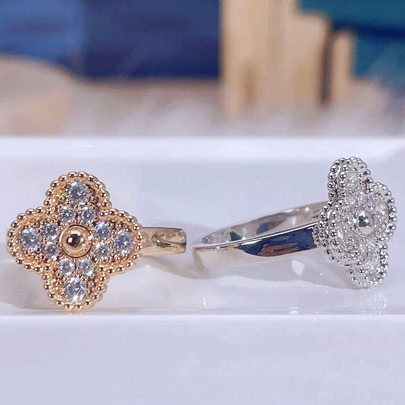 [⭐Shinejoy]CLOVER DIAMOND RING