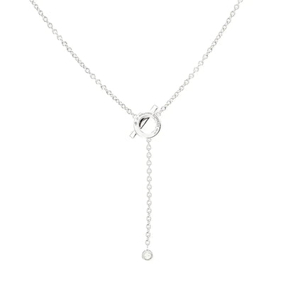 [⭐Shinejoy]FINESSE SILVER DIAMOND NECKLACE