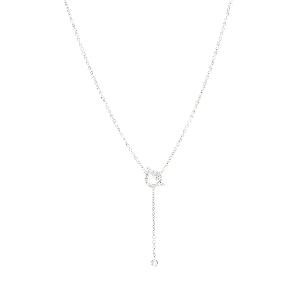 [⭐Shinejoy]FINESSE SILVER DIAMOND NECKLACE