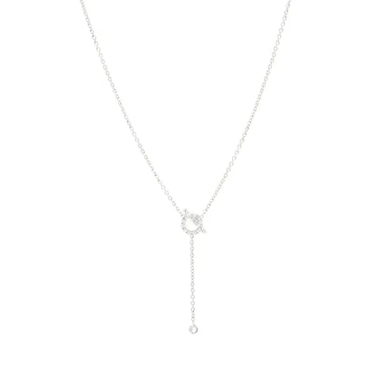 [⭐Shinejoy]FINESSE SILVER DIAMOND NECKLACE