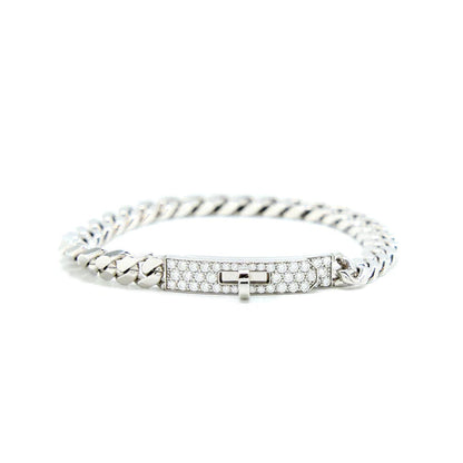 [⭐Shinejoy]KELLY CHAIN SILVER DIAMOND BRACELET