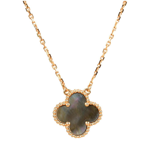 [⭐Shinejoy]CLOVER 15MM  GRAY MOTHER OF PEARL NECKLACE