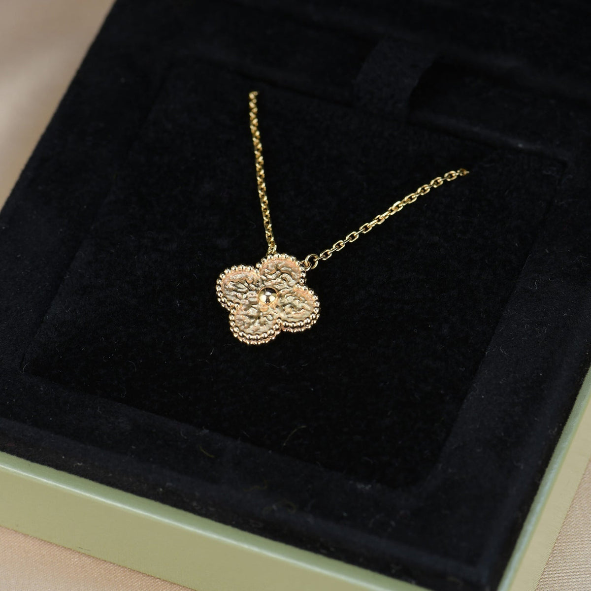 [⭐Shinejoy]CLOVER 15MM  BRONZING NECKLACE