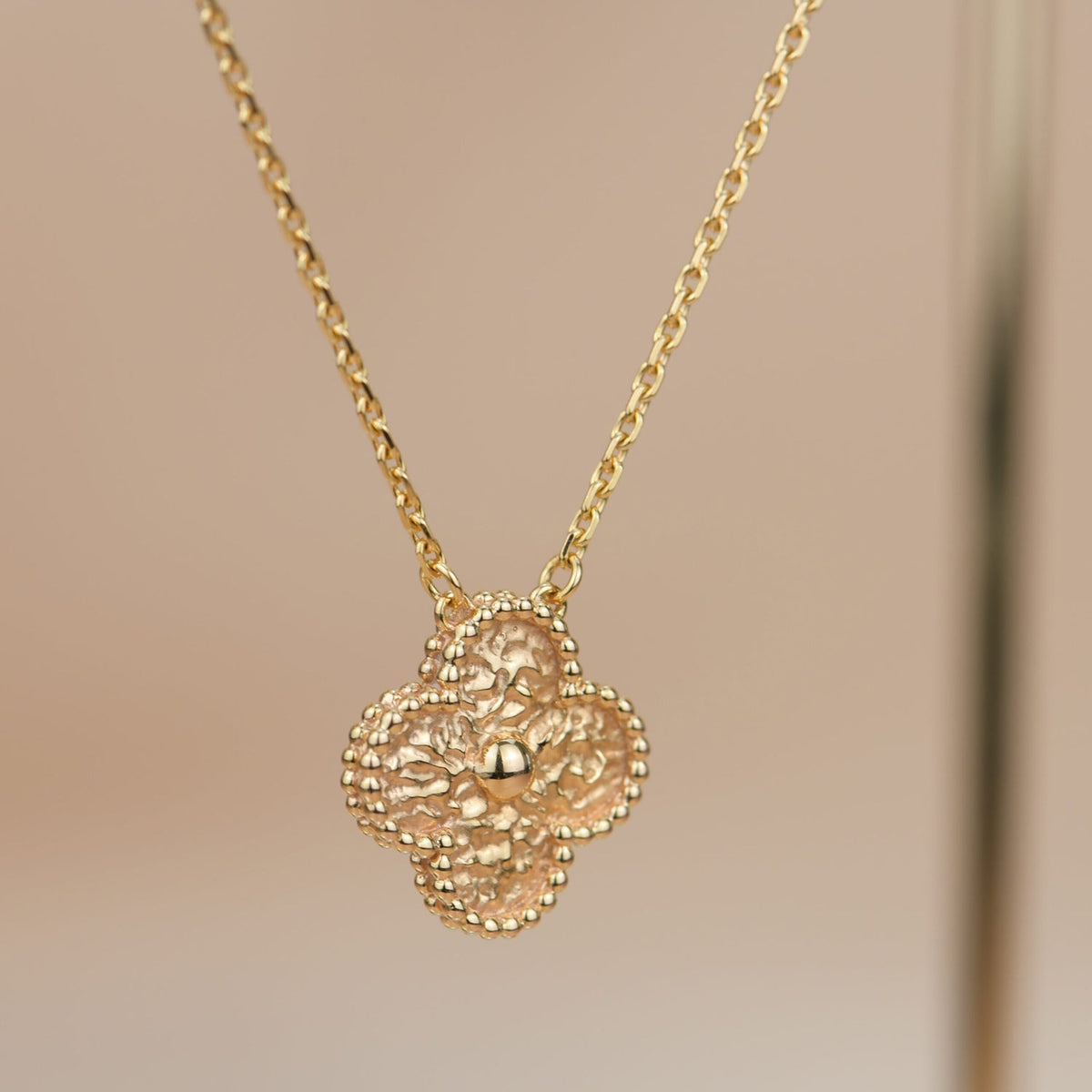[⭐Shinejoy]CLOVER 15MM  BRONZING NECKLACE