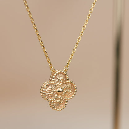 [⭐Shinejoy]CLOVER 15MM  BRONZING NECKLACE