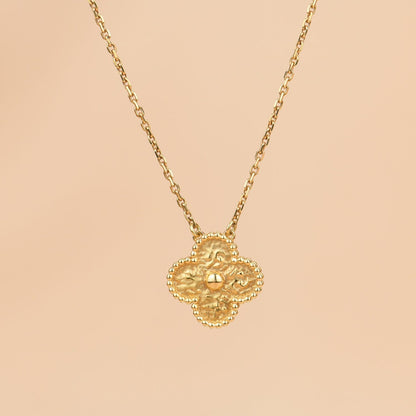 [⭐Shinejoy]CLOVER 15MM  BRONZING NECKLACE