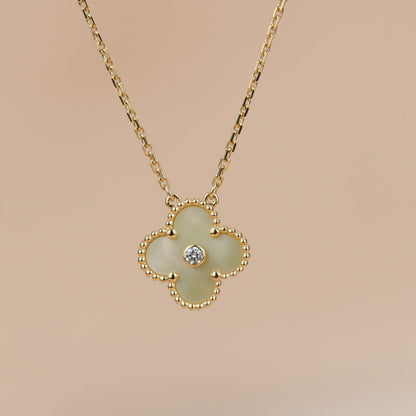 [⭐Shinejoy]CLOVER 15MM DIAMOND GOLD MOTHER OF PEARL NECKLACE