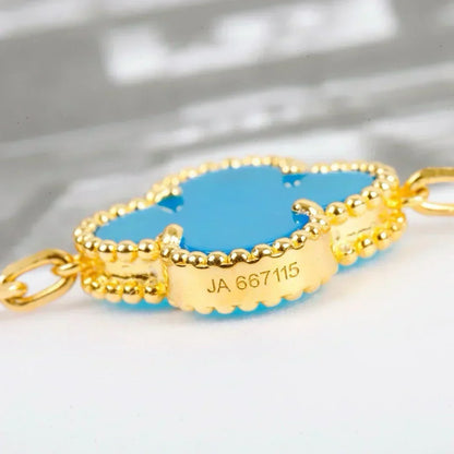 [⭐Shinejoy] CLOVER 5 MOTIF TURQUOISE BRACELET COLLECTION