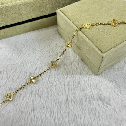 [⭐Shinejoy]CLOVER 6 MOTIF DIAMOND LASER BRACELET