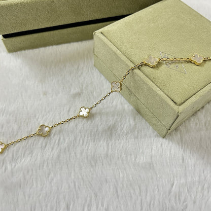 [⭐Shinejoy]CLOVER 6 MOTIF WHITE MOP BRACELET