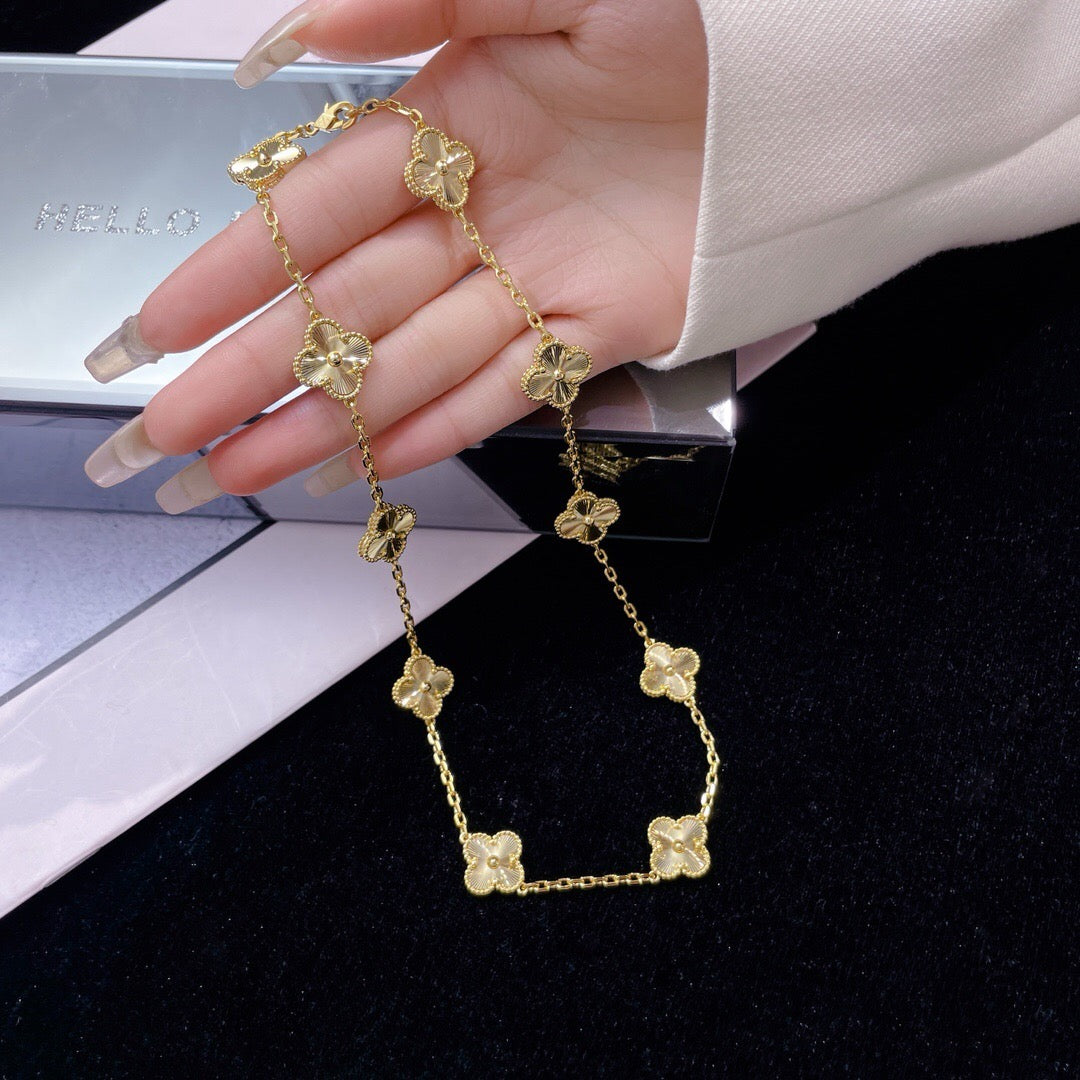 [⭐Shinejoy]CLOVER 10 MOTIFS LASER NECKLACE