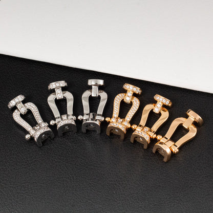 [⭐Shinejoy]FORCE LARGE HORSESHOE HALF DIAMOND BRACELET ROSE GOLD