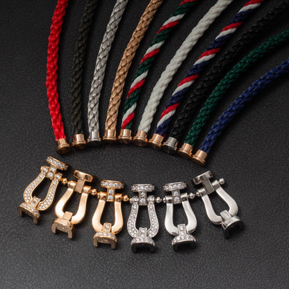 [⭐Shinejoy]FORCE LARGE HORSESHOE FULL DIAMOND BRACELET GOLD
