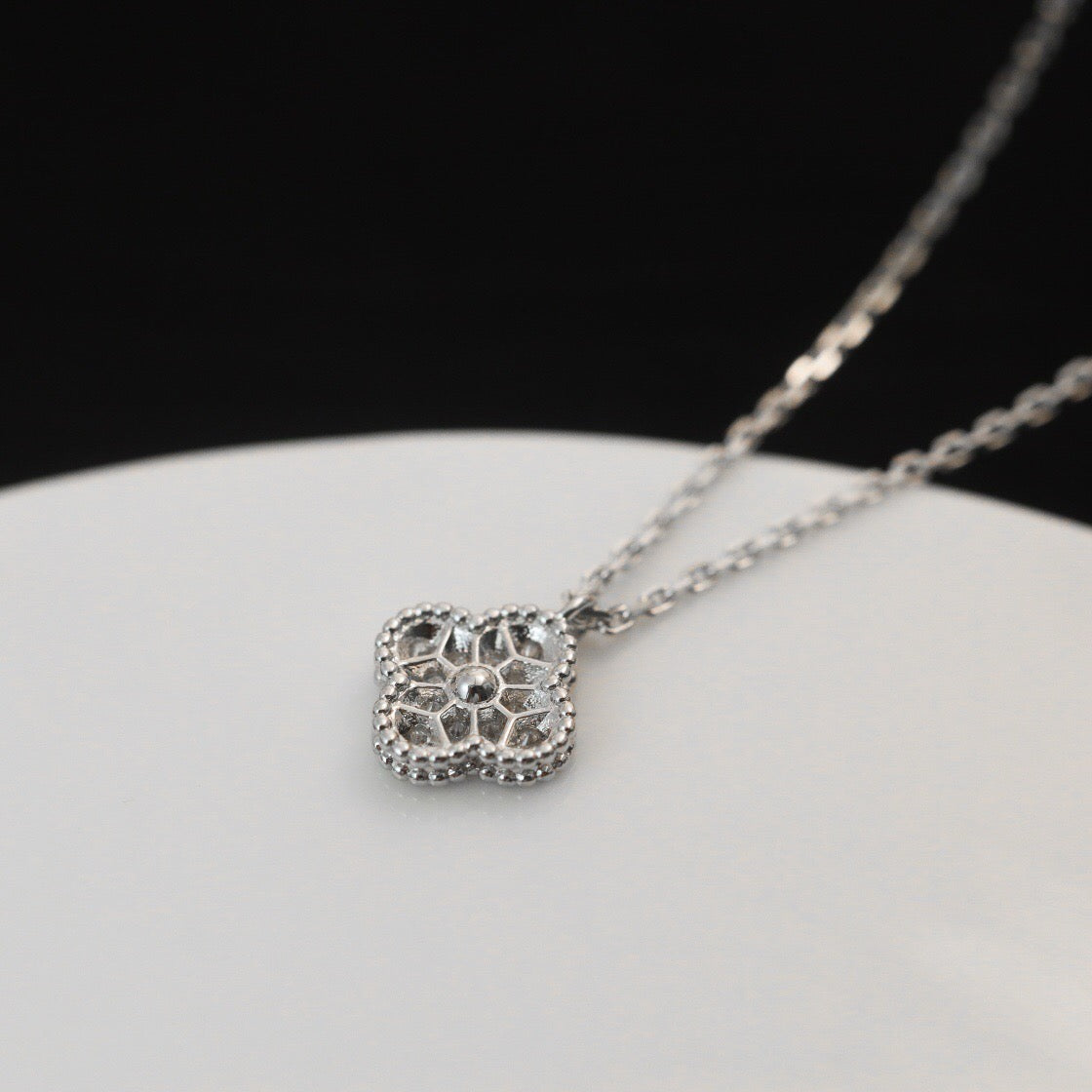 [⭐Shinejoy]CLOVER MINI 9.5MM PENDANT DIAMOND NECKLACE