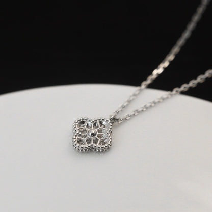 [⭐Shinejoy]CLOVER MINI 9.5MM PENDANT DIAMOND NECKLACE