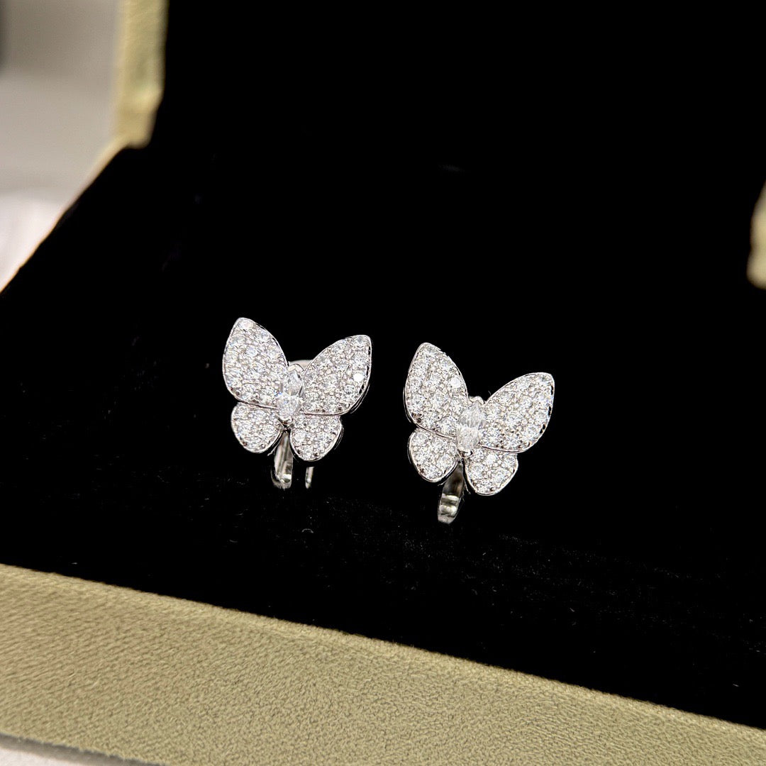 [⭐Shinejoy]BUTTERFLY ALL DIAMOND EARRINGS