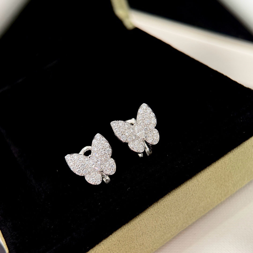[⭐Shinejoy]BUTTERFLY ALL DIAMOND EARRINGS
