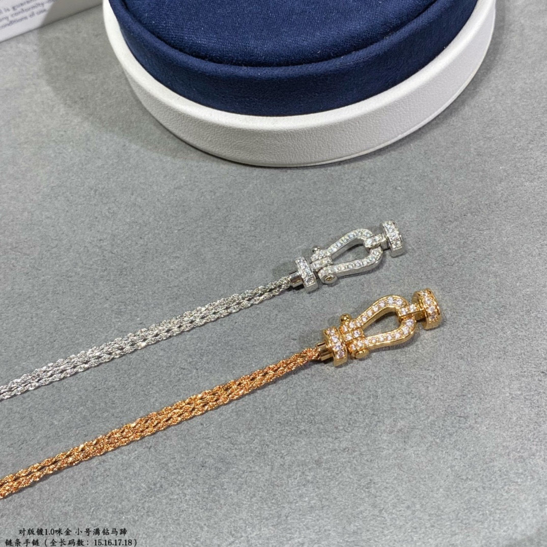 [⭐Shinejoy]FORCE SMALL HORSESHOE  DIAMOND CHAIN ROPE BRACELET