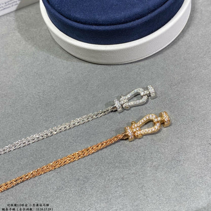 [⭐Shinejoy]FORCE SMALL HORSESHOE  DIAMOND CHAIN ROPE BRACELET