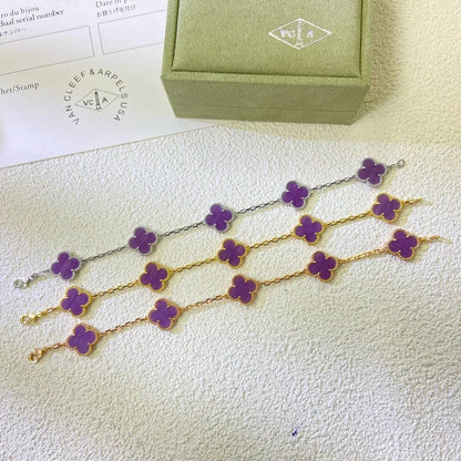 [⭐Shinejoy] CLOVER 5 MOTIF VIOLET BRACELET COLLECTION