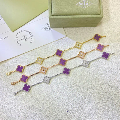 [⭐Shinejoy] CLOVER 5 MOTIF VIOLET BRACELET COLLECTION