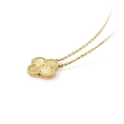 [⭐Shinejoy]CLOVER 15MM LASER NECKLACE
